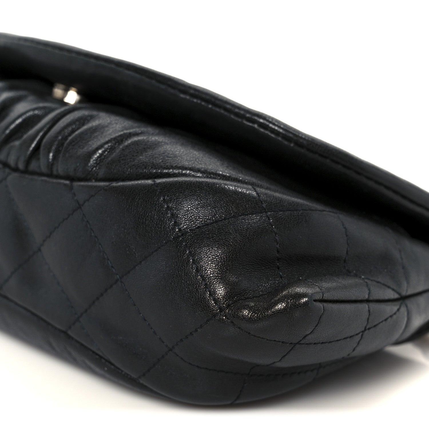 Chanel Lambskin Half Moon Wallet On Chain WOC Black 12 of 13
