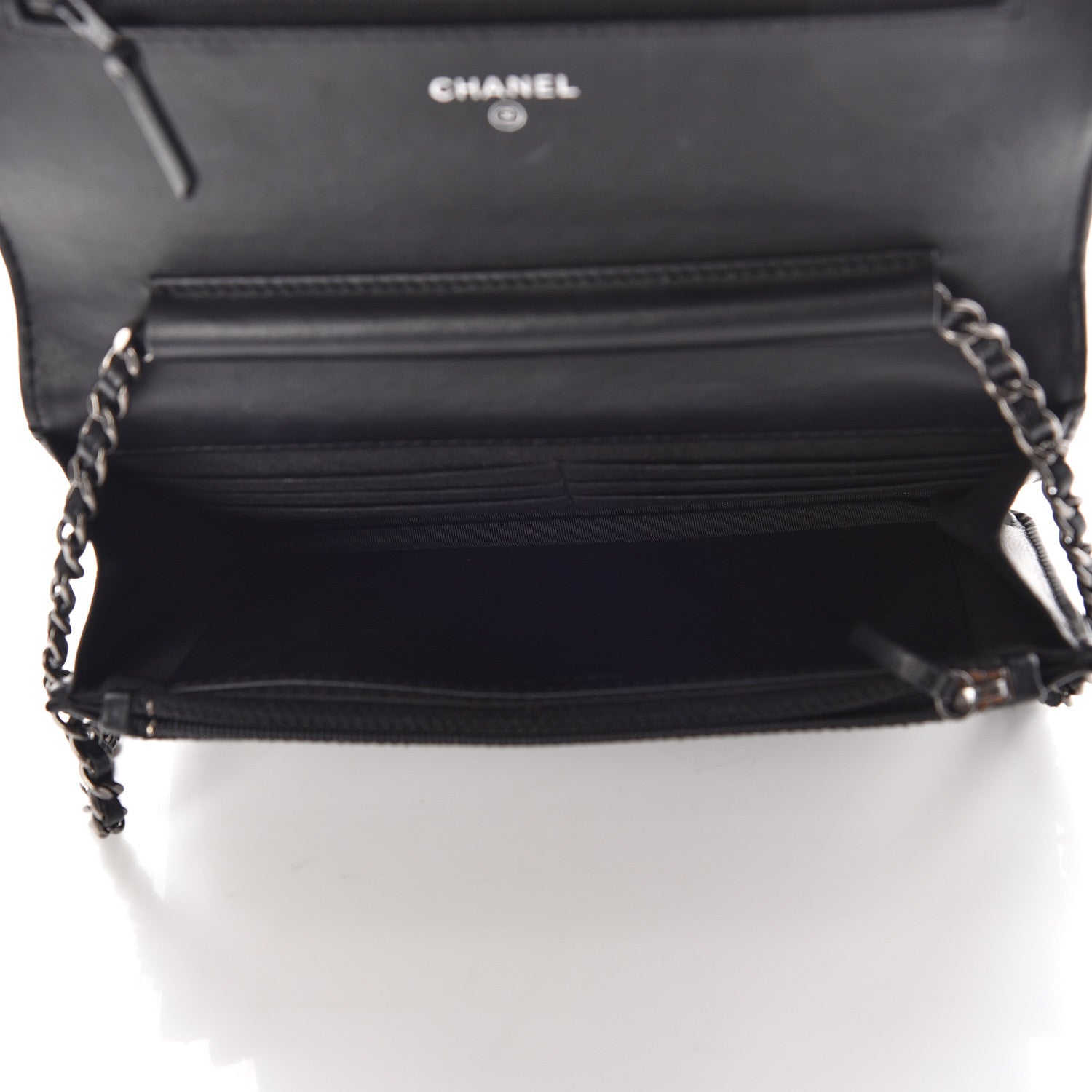 Chanel Calfskin Quilted Boy Wallet On Chain WOC Black 5 of 15