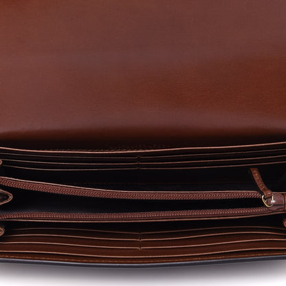 Gucci Calfskin GG Supreme Monogram Continental Wallet Brown 5 of 12