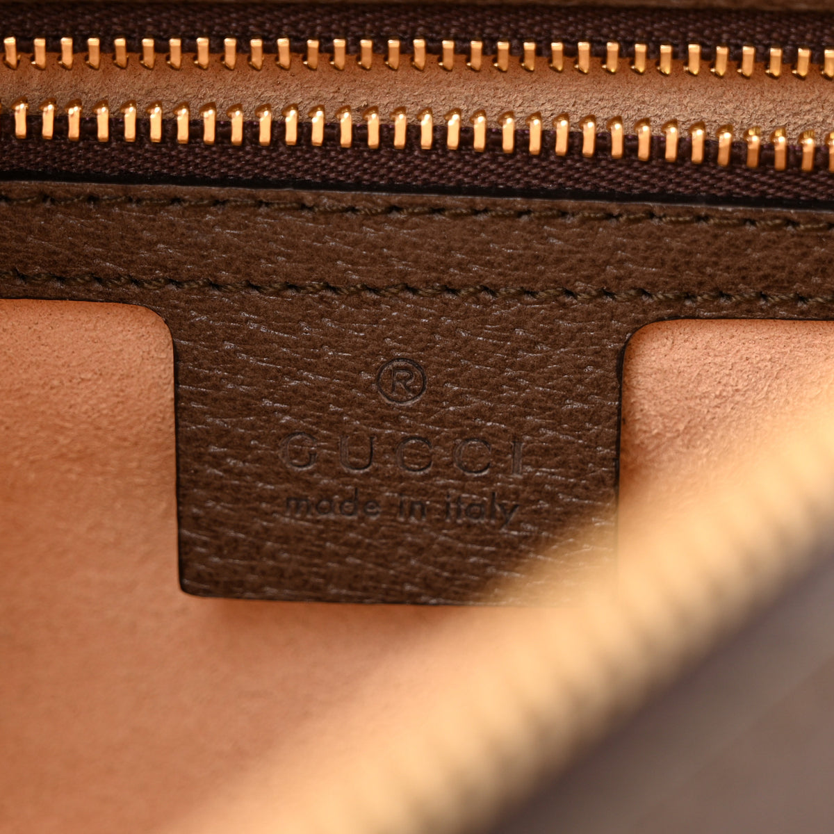GG Supreme Monogram Web Small Ophidia Top Handle Shoulder Bag Brown