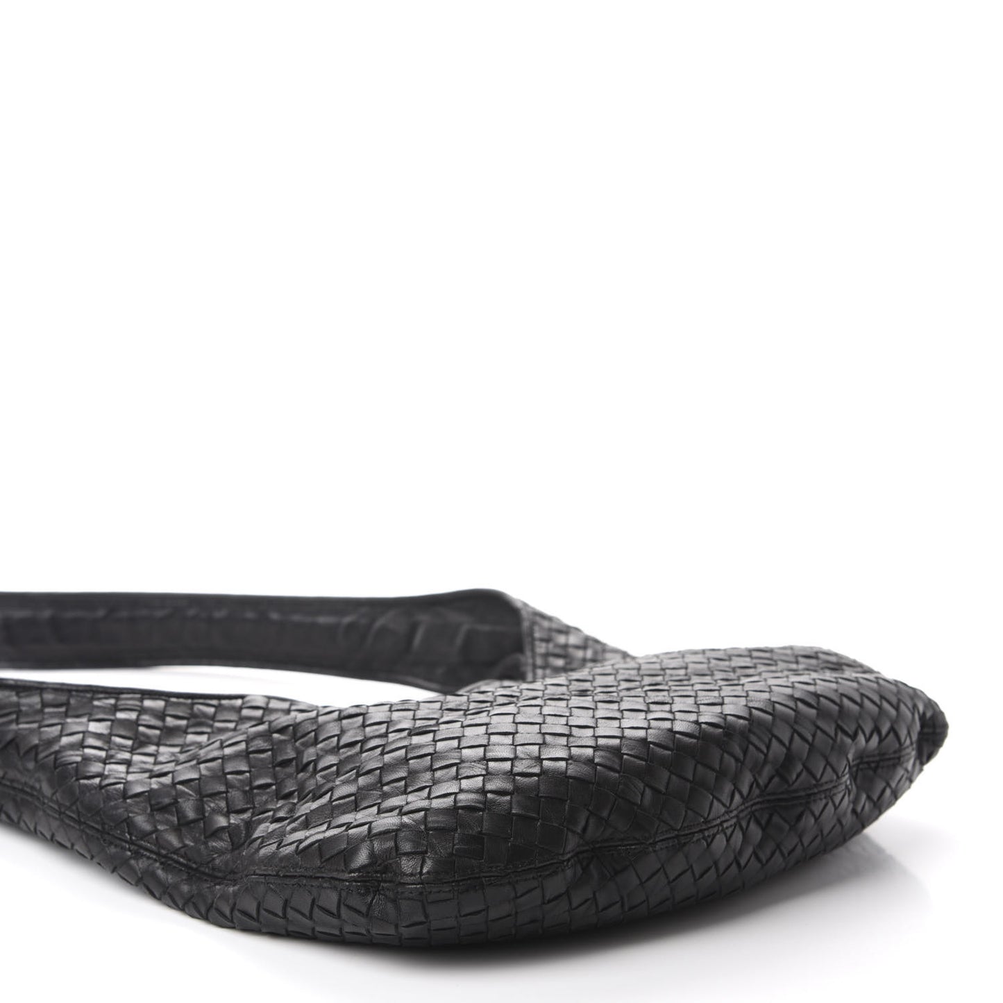 Nappa Intrecciato Shoulder Bag Black