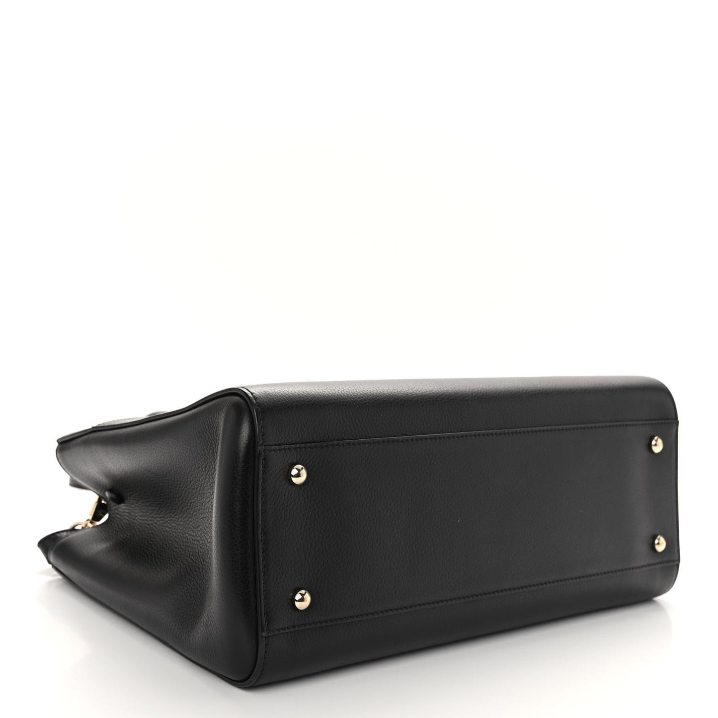 Grained Calfskin Small Neo Executive Shopper Tote Black