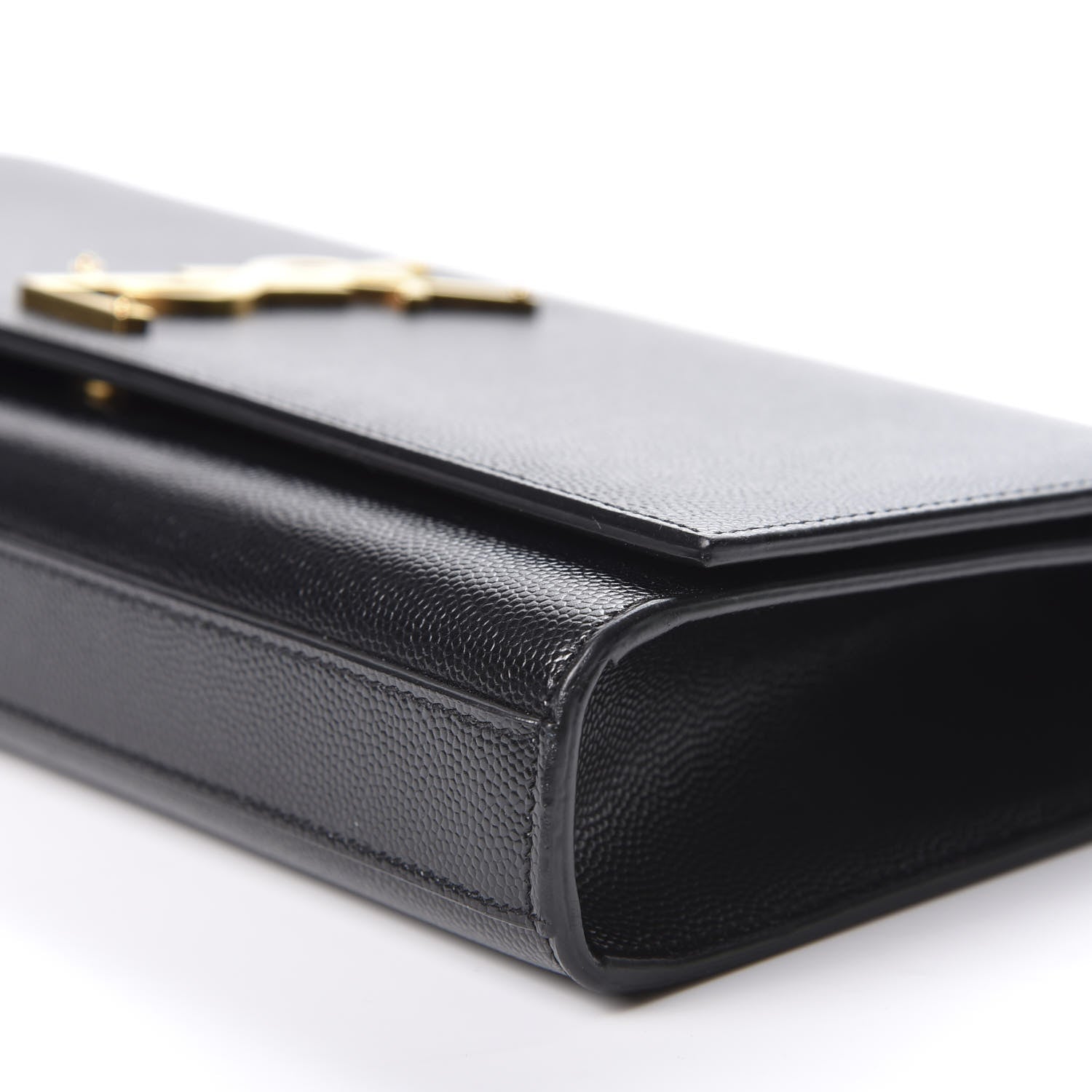 Saint Laurent Grain De Poudre Monogram Cassandre Clutch Black 6 of 9
