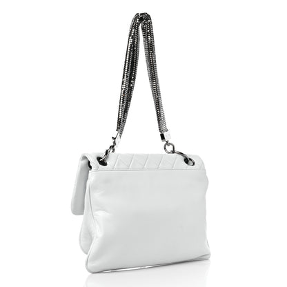 Chanel Lambskin Quilted Chain Mail Shoulder Bag White 3 of 12