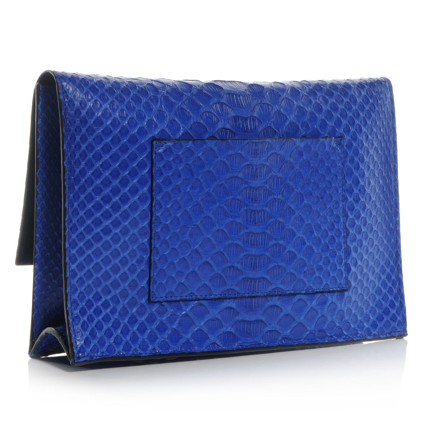 Python Small Lunch Bag Clutch Royal Blue