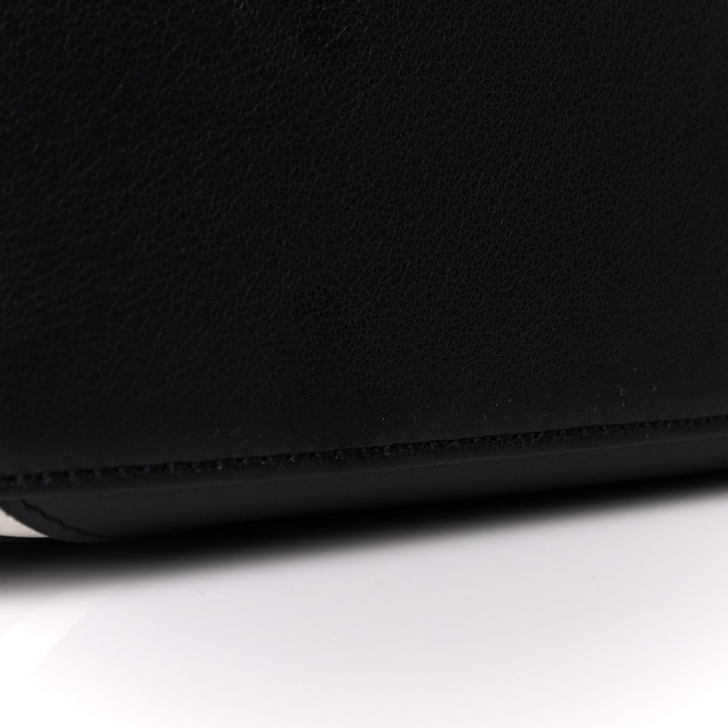 Calfskin Small Roses Puzzle Bag Black White