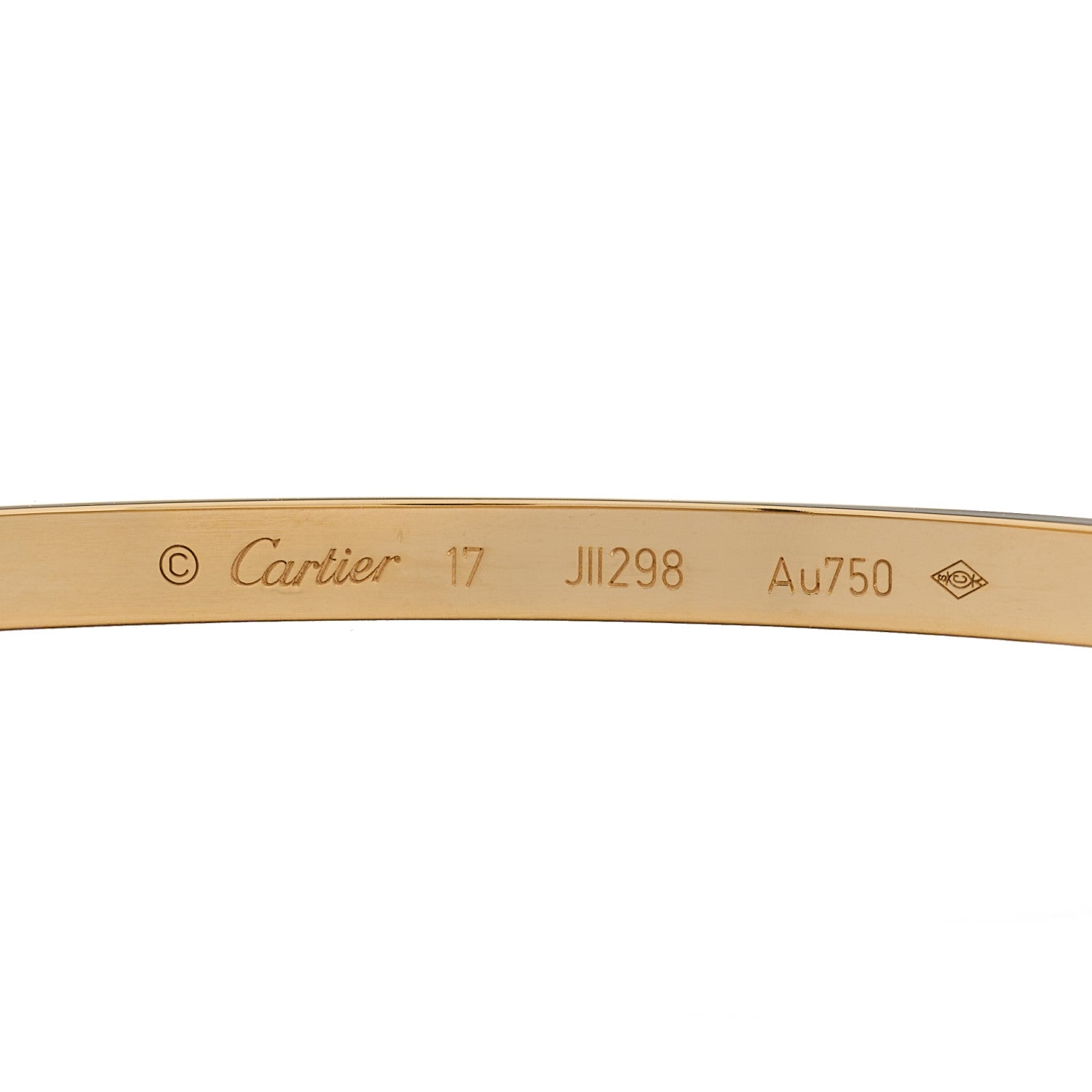 Cartier 18K Yellow Gold Small LOVE Bracelet 17 3 of 5