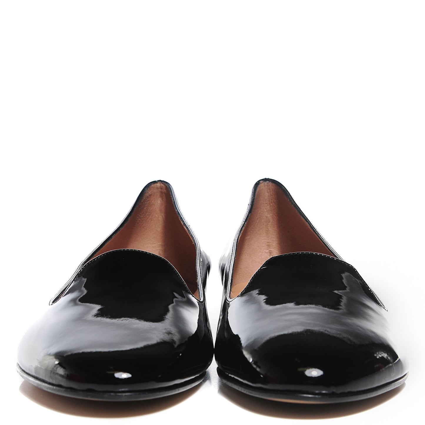 Patent Loafer Flats 39 Black