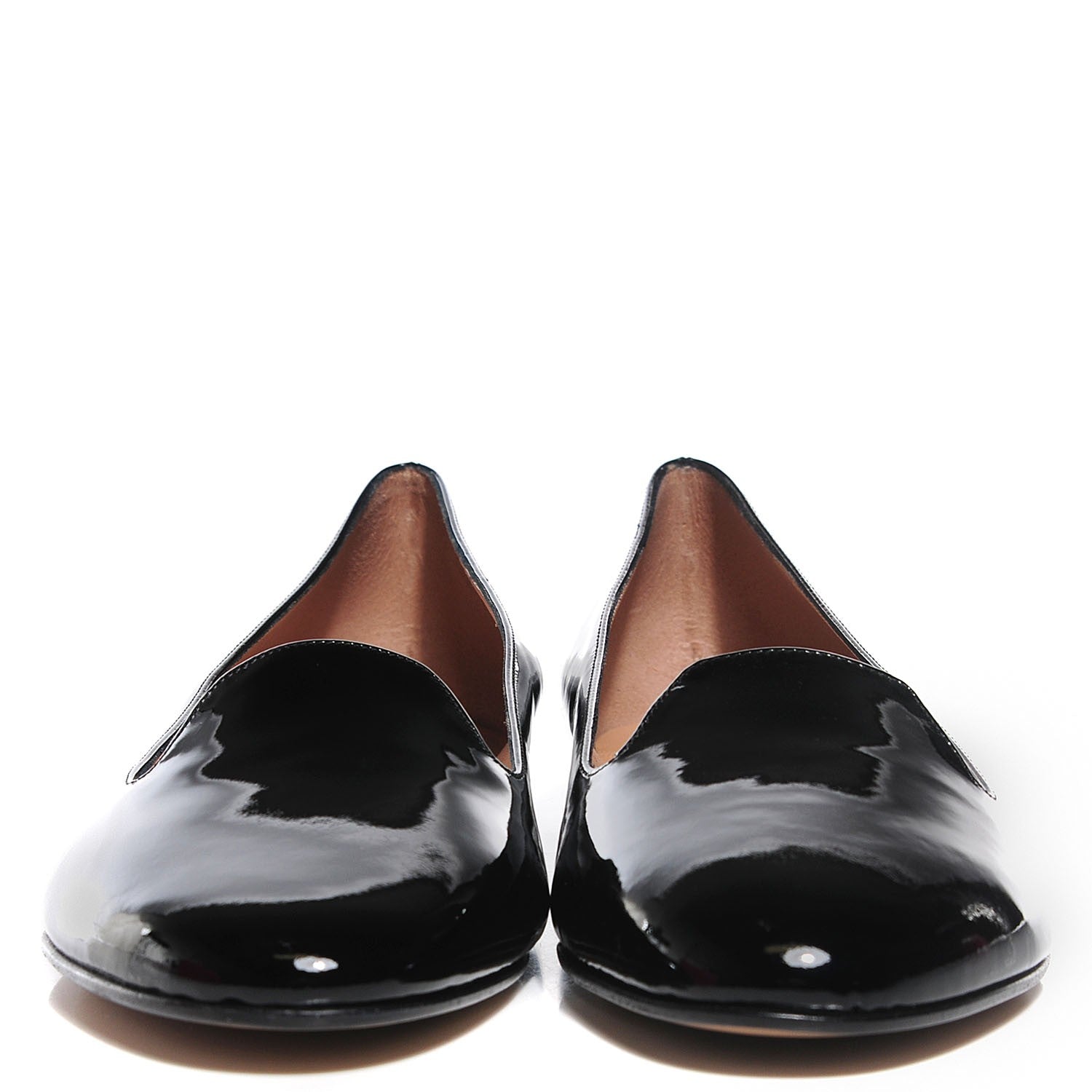 Valentino Garavani Patent Loafer Flats 39 Black 2 of 8