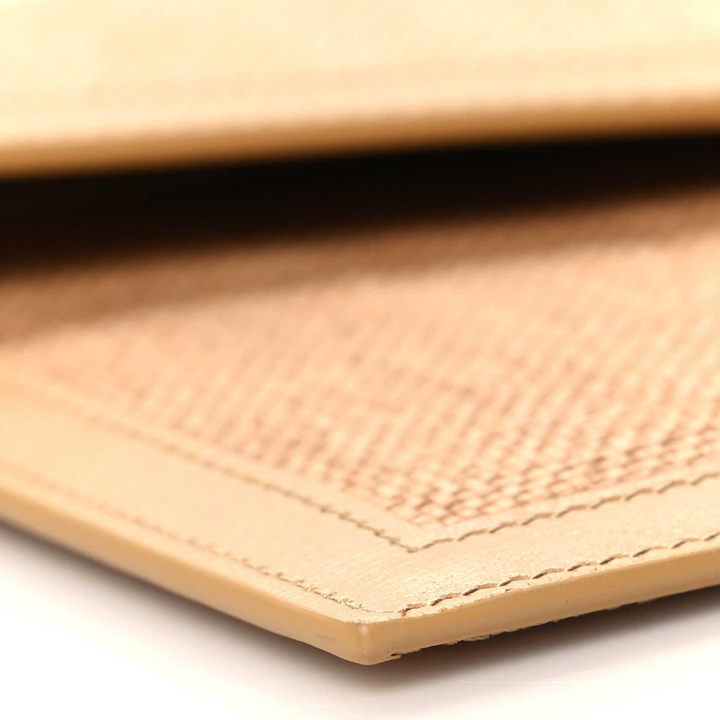 Micro Raffia Uptown Pouch Natural Hay Blush