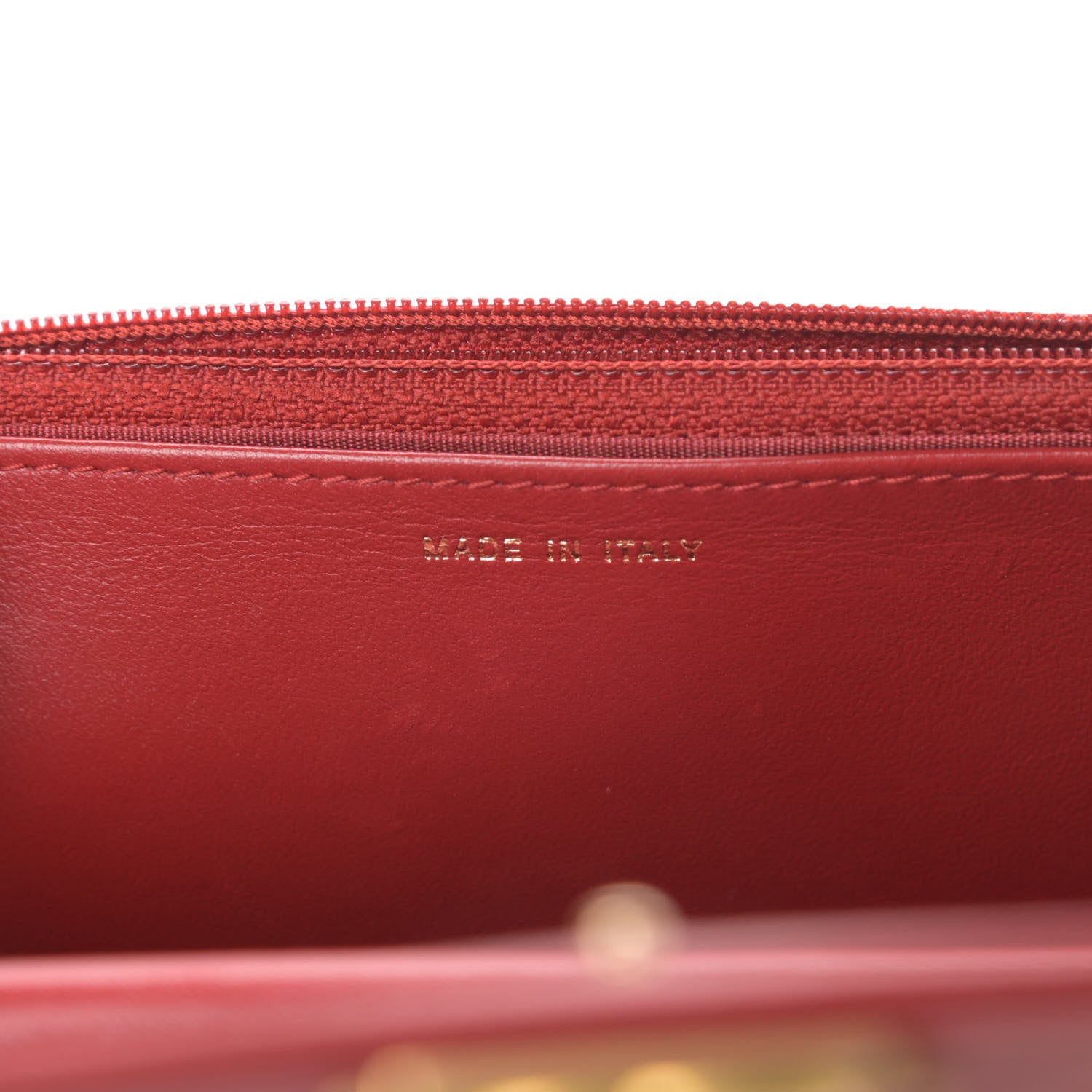 Chanel Lambskin Quilted Boy Wallet On Chain WOC Red 7 of 14