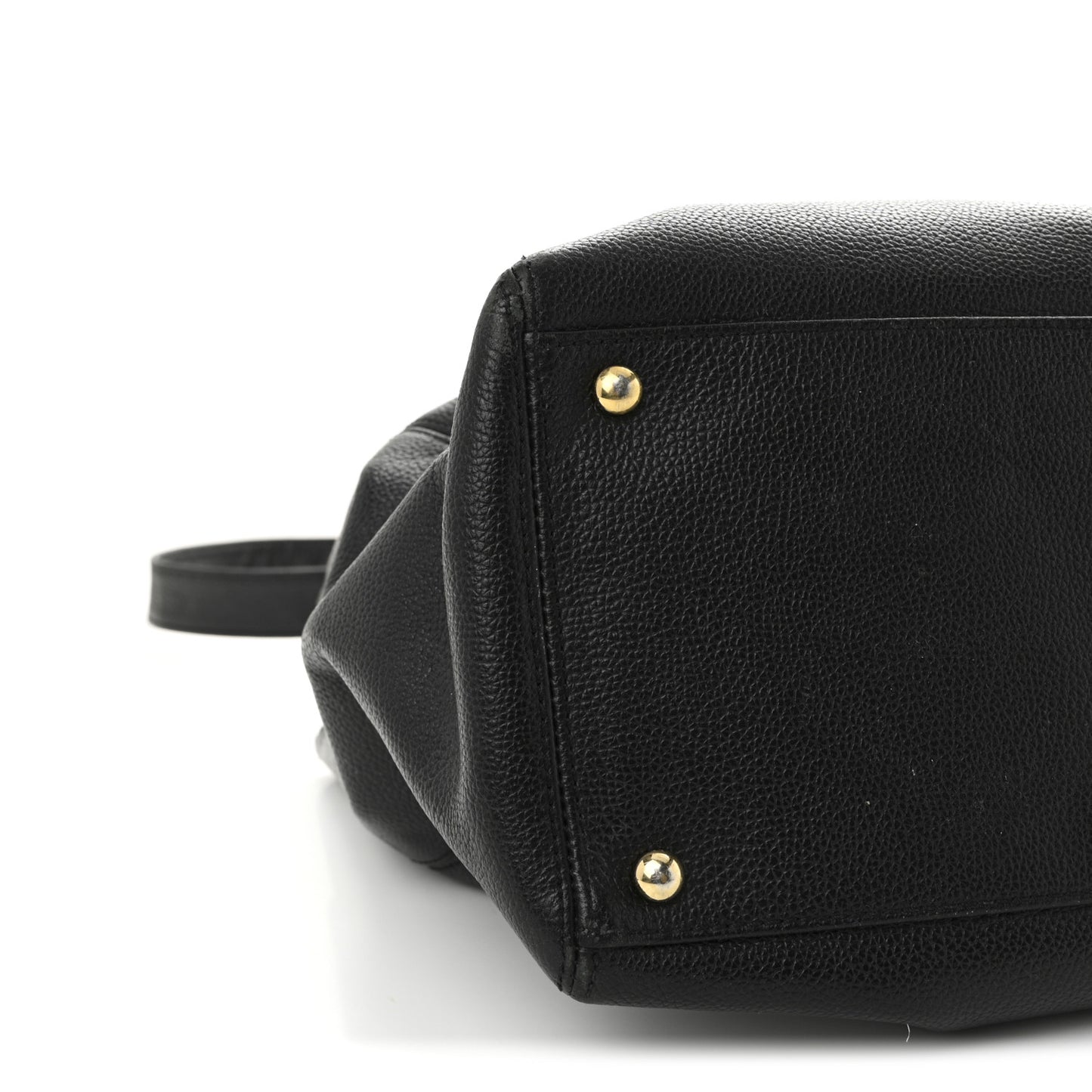 Calfskin Cerf Executive Shopper Tote Black