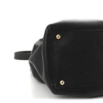 Chanel Calfskin Cerf Executive Shopper Tote Black 9 of 10