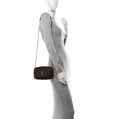 Saint Laurent Calfskin Matelasse Monogram Mini Lou Camera Bag Light Musk 3 of 10