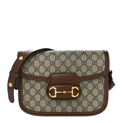 Gucci GG Supreme Monogram Horsebit 1955 Shoulder Bag Beige Brown Sugar 1 of 11