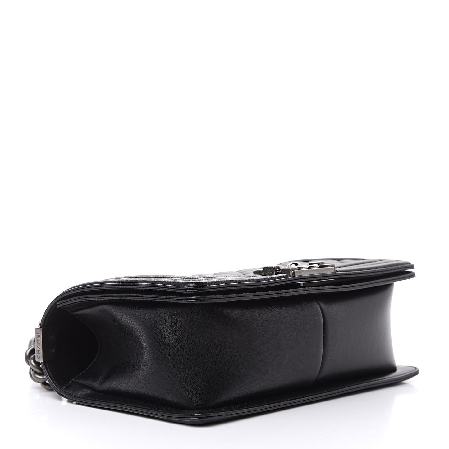 Lambskin Quilted Medium Boy Flap Black