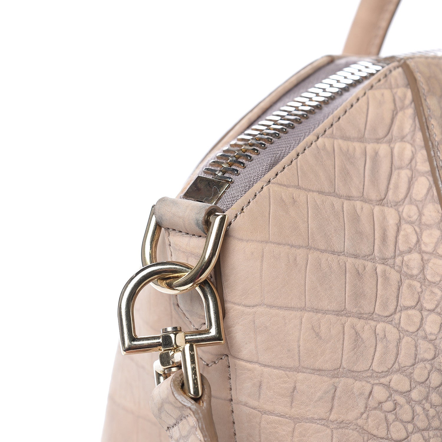 Givenchy Nubuck Crocodile Embossed Medium Antigona Beige 10 of 18