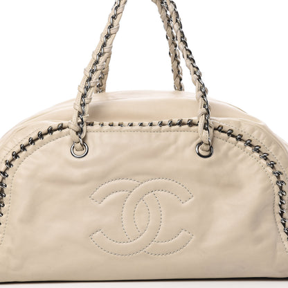Chanel Smooth Calfskin Large Luxe Ligne Bowler Light Beige 8 of 16