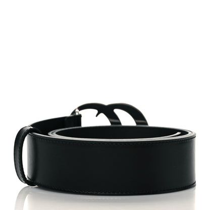 Gucci Plutone Calfskin Palladium Double G 40mm Belt 85 34 Black 3 of 5
