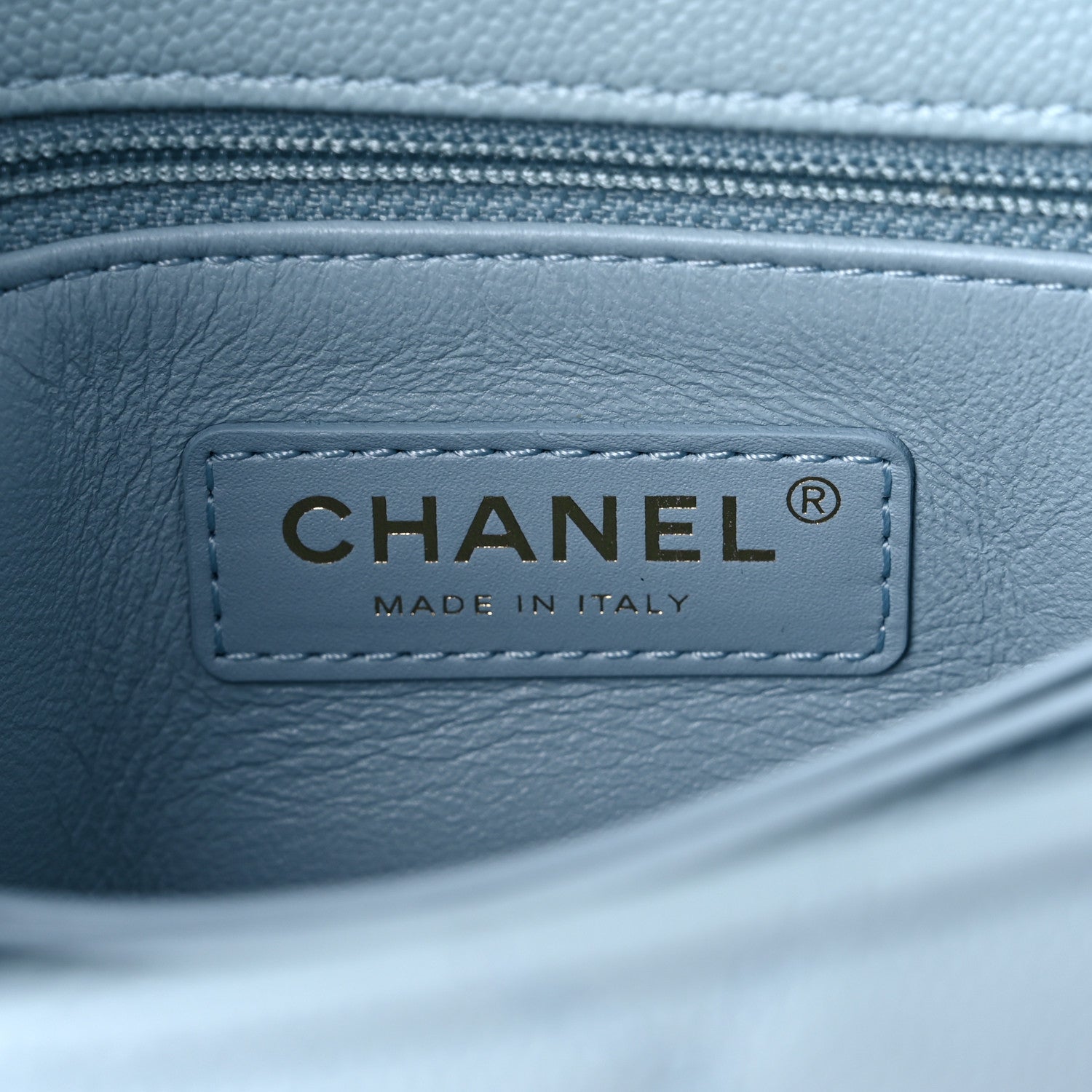 Chanel Caviar Quilted Mini Coco Handle Flap Light Blue 6 of 10