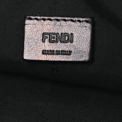 Fendi Vitello Elite Flamingo Mink Karlito Studded Pouch Black White Plaster 6 of 7