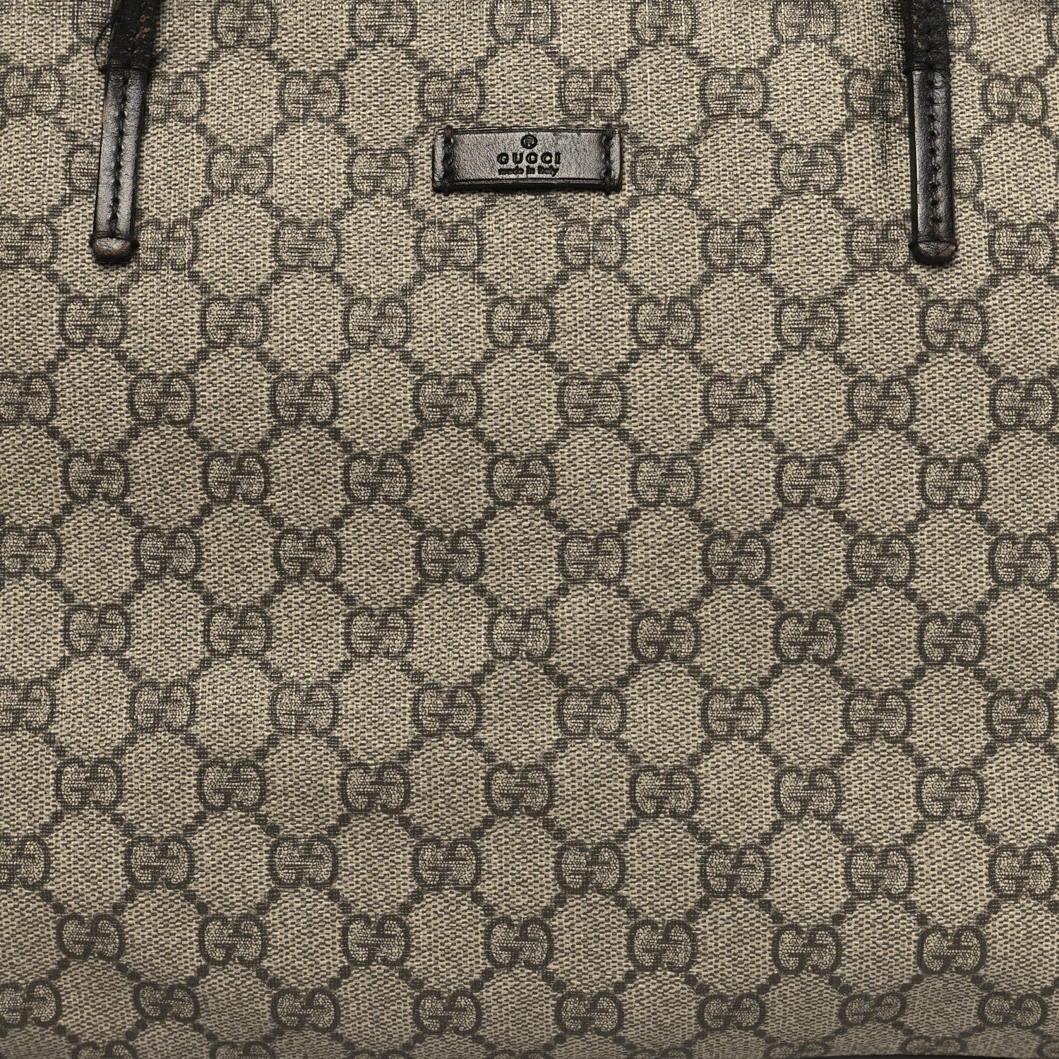 Gucci GG Supreme Monogram Medium Zippered Tote Dark Brown 8 of 15