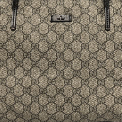 Gucci GG Supreme Monogram Medium Zippered Tote Dark Brown 8 of 15