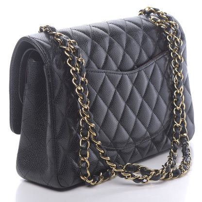 Chanel Caviar Quilted Medium Double Flap Black 4 of 13