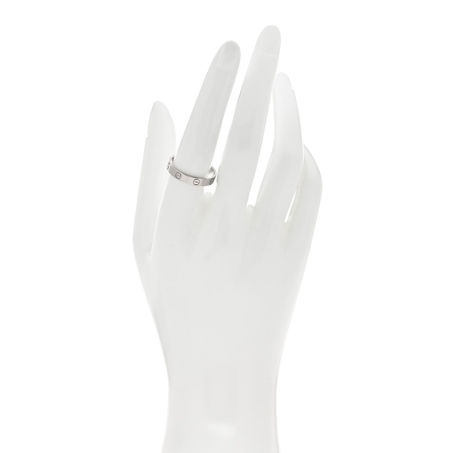 18K White Gold 3.5mm LOVE Wedding Band Ring 59 8.75