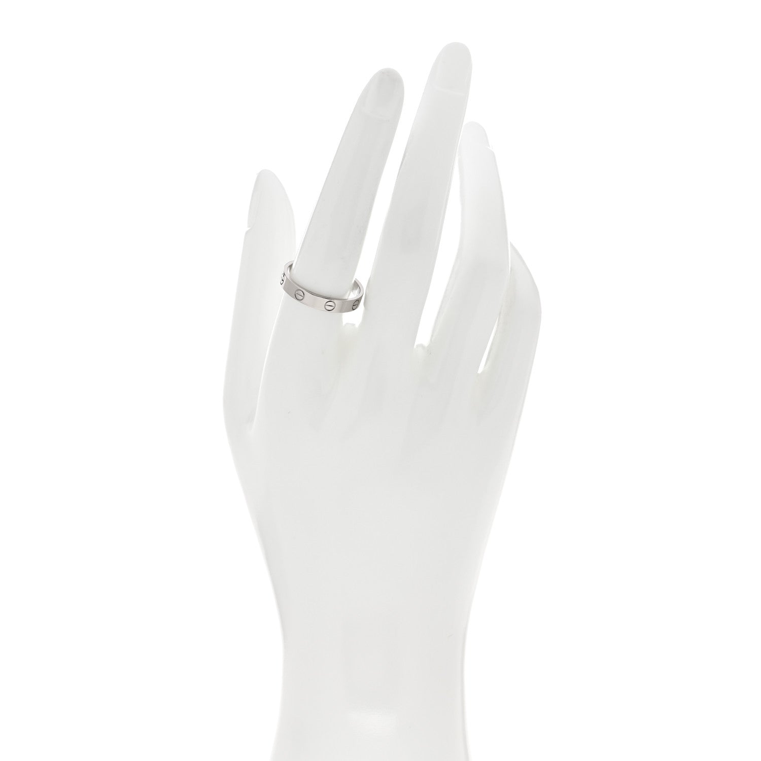 Cartier 18K White Gold 3.5mm LOVE Wedding Band Ring 59 8.75 2 of 5