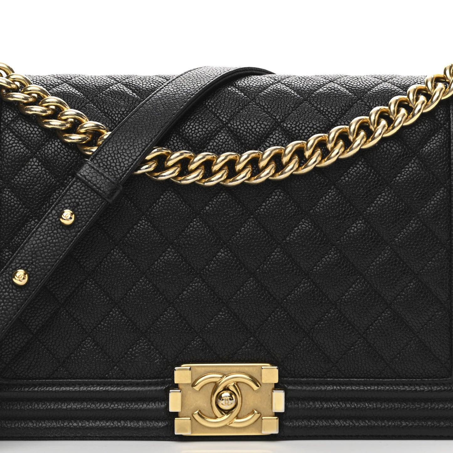 Caviar Quilted New Medium Boy Flap Black