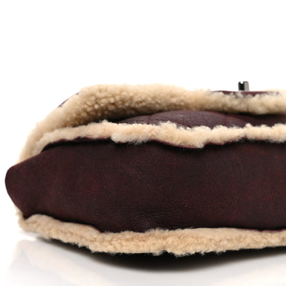 Chanel Shearling Quilted Medium Single Flap Bordeaux 9 of 12