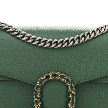 Gucci Pebbled Calfskin Small Dionysus Shoulder Bag Emerald 8 of 12
