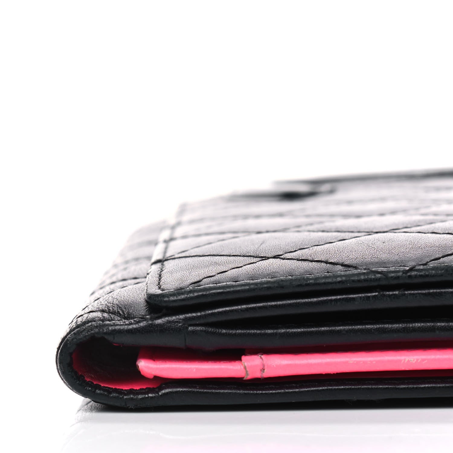 Chanel Calfskin Quilted Cambon Long Double Wallet Black 10 of 13