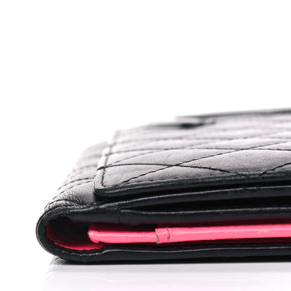Chanel Calfskin Quilted Cambon Long Double Wallet Black 10 of 13