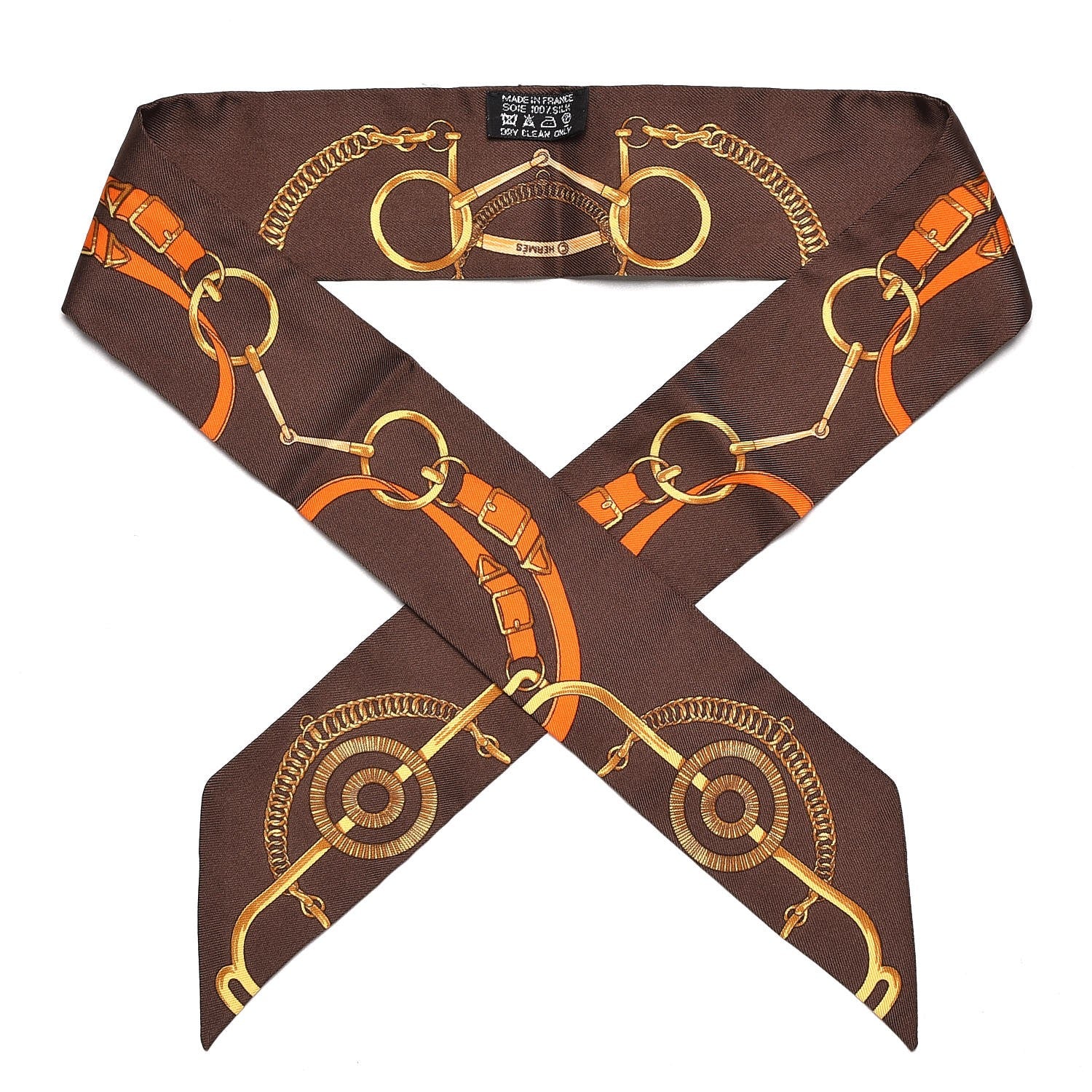 Hermes Silk Eperon D' Or Twilly 1 of 4