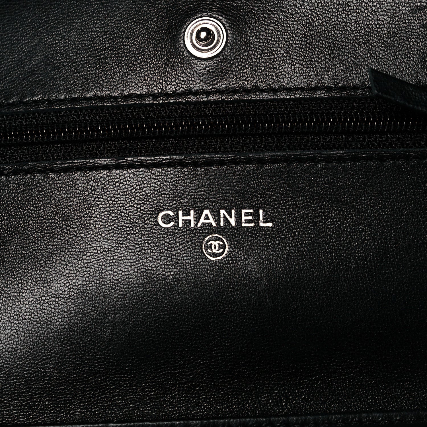 Chanel Lambskin Quilted Wallet On Chain WOC Black 7 of 15
