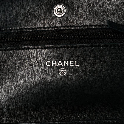 Chanel Lambskin Quilted Wallet On Chain WOC Black 7 of 15