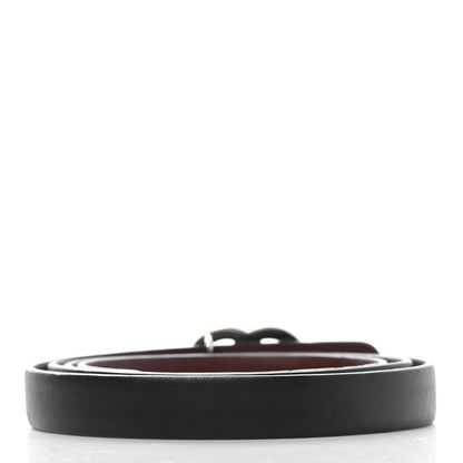 Chanel Calfskin CC Reversible Belt 85 Black Burgundy 2 of 5