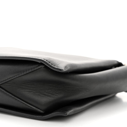 Celine Smooth Calfskin Tri-Fold Clutch on Chain Black 10 of 12