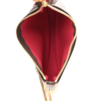 Louis Vuitton Monogram 2019 Christmas Animation Mini Courchevel Pochette Accessories Fuchsia 5 of 8