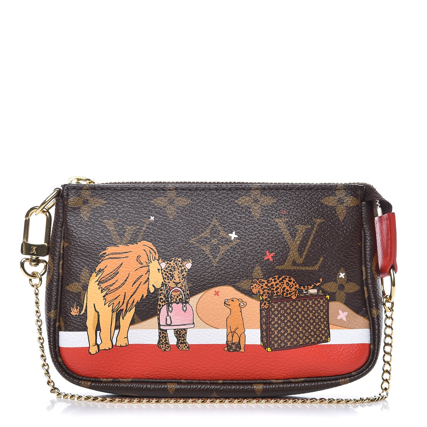 Monogram 2018 Christmas Animation Mini Cats Pochette Accessories