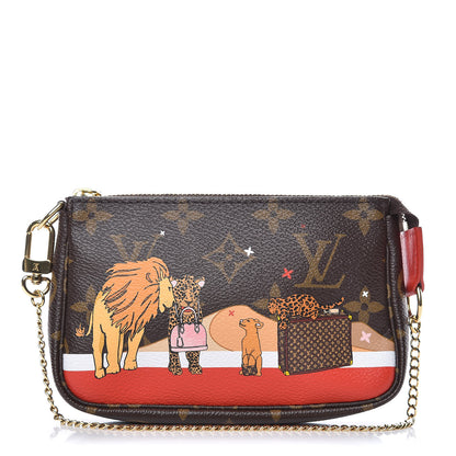 Louis Vuitton Monogram 2018 Christmas Animation Mini Cats Pochette Accessories 1 of 7