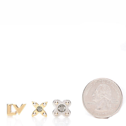 Louis Vuitton Swarovski Crystal Love Letter Timeless Ear Stud Earrings 2 of 8
