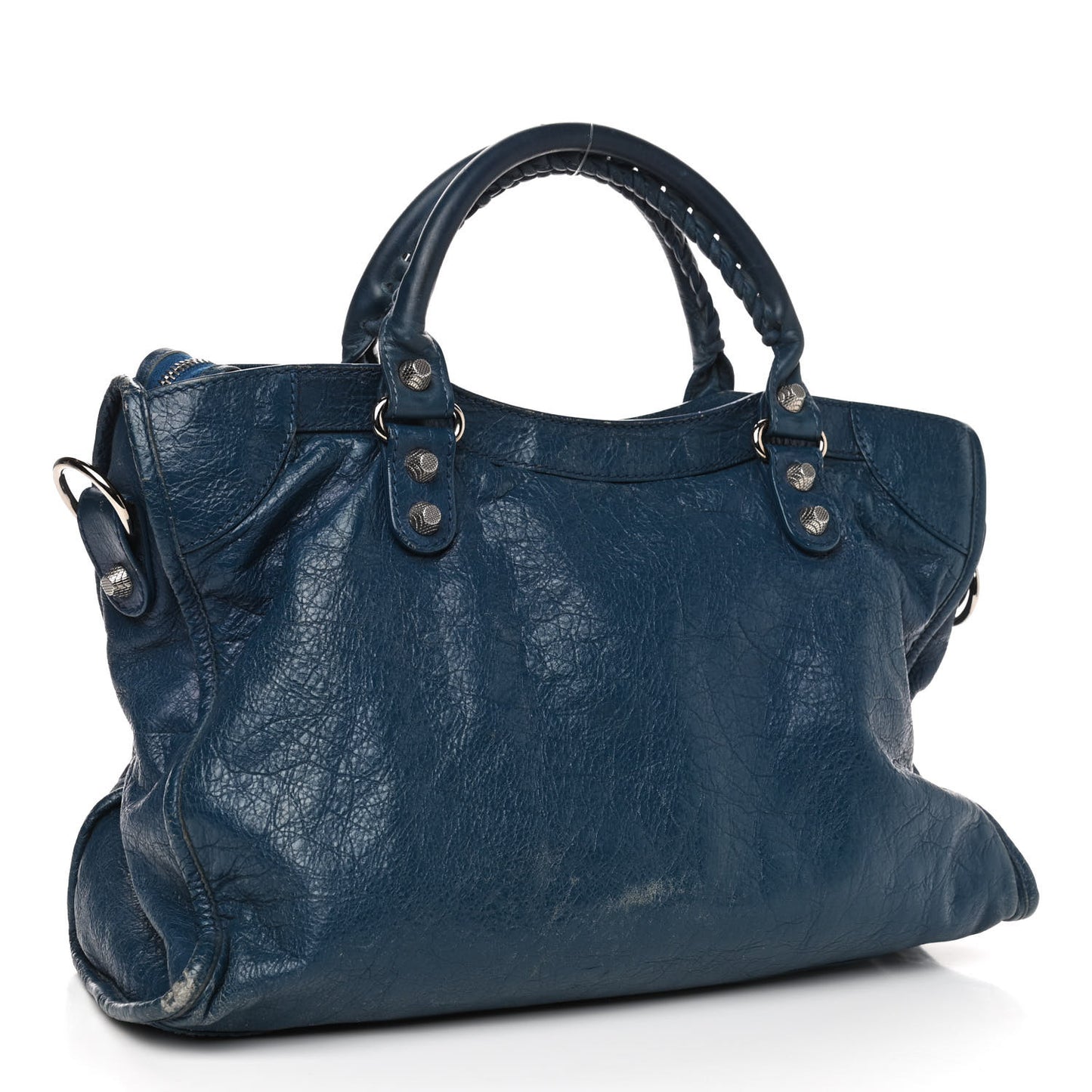 Agneau Giant 12 Silver Hardware City Bleu Cobalt Bleu Electric