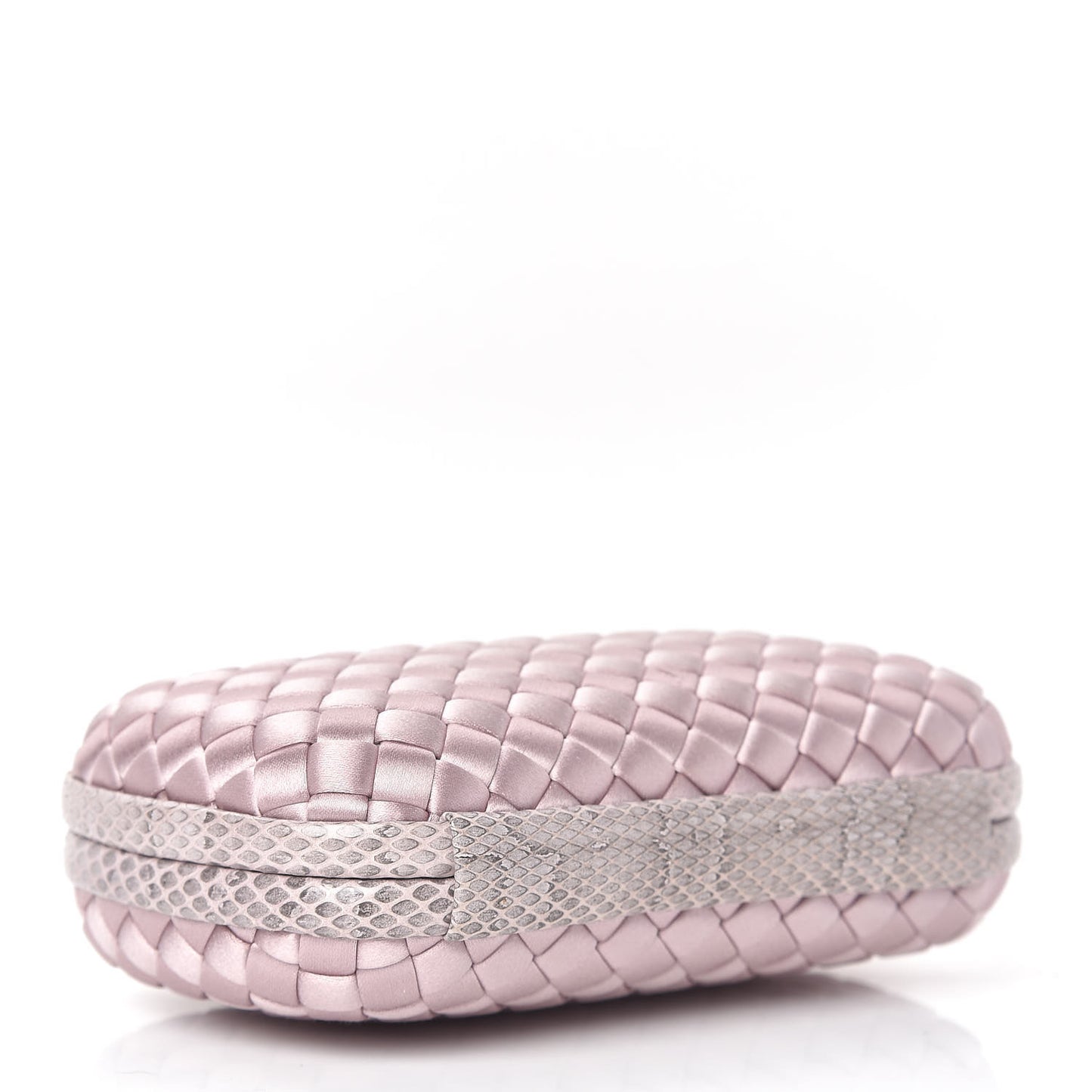 Satin Intreccio Impero Ayers Knot Clutch Lilac