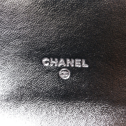 Chanel Gradient Metallic Calfskin Quilted CC Phone Holder Silver Blue Yellow Purple 6 of 11