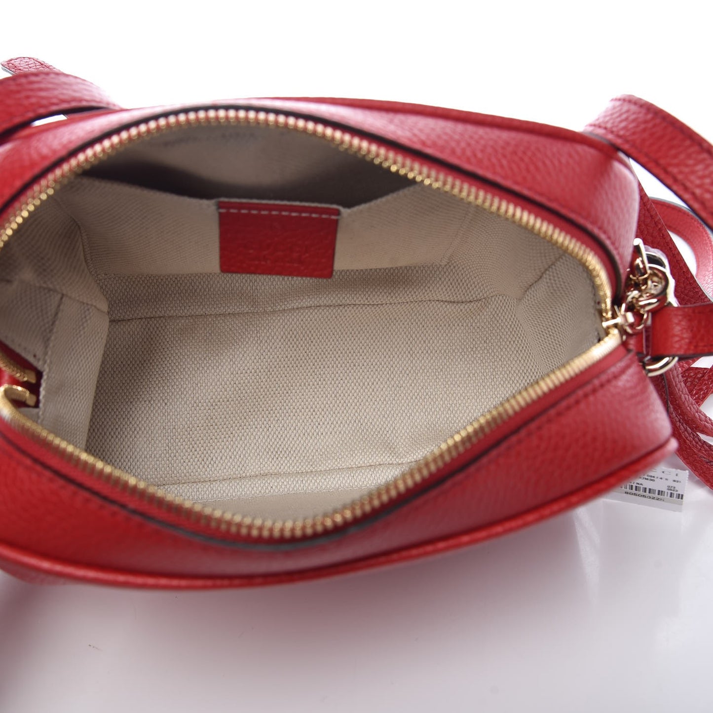 Pebbled Calfskin Small Soho Disco Bag Vibrant Red
