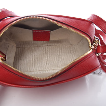 Gucci Pebbled Calfskin Small Soho Disco Bag Vibrant Red 5 of 8