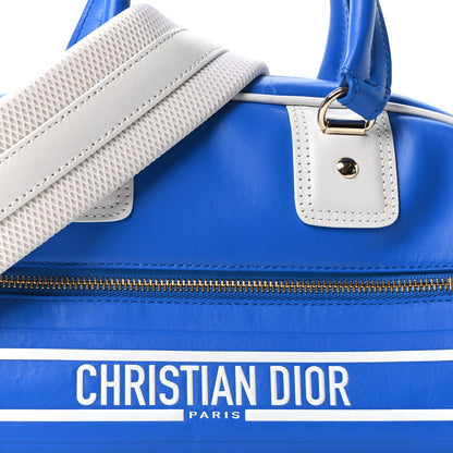 Christian Dior Calfskin Small Dior Vibe Zip Bowling Bag Blue 7 of 9
